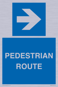 PEDESTRIAN ROUTE - right arrow
